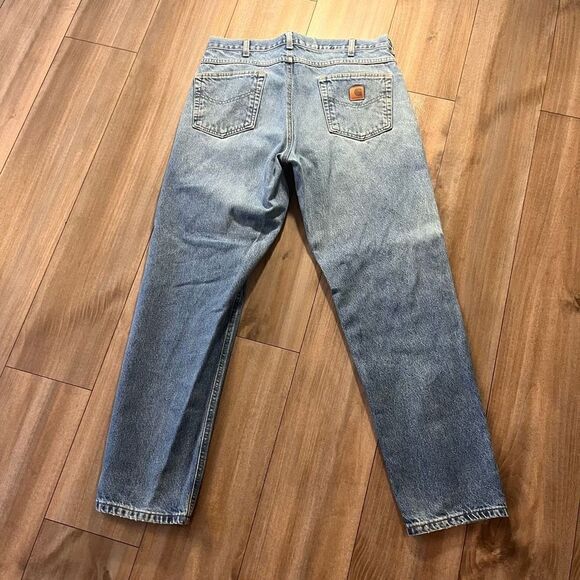 Carhartt Relaxed Fit Blue Jean Denim Pants Men 35x32 - Picture 5 of 5